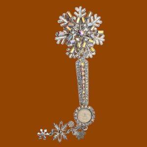 Vintage KIRKS FOLLY Seaview Moon Fairy Scepter Wand Brooch Winter Wonderland